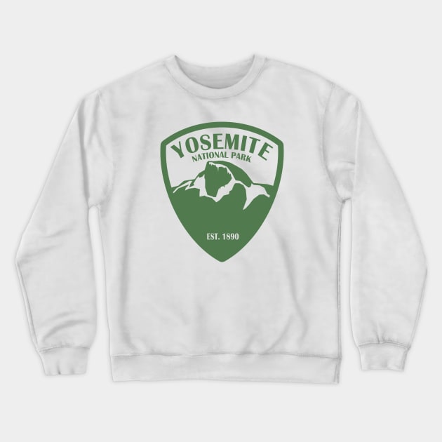 Yosemite Park Badge - green Crewneck Sweatshirt by AnthonyAyy